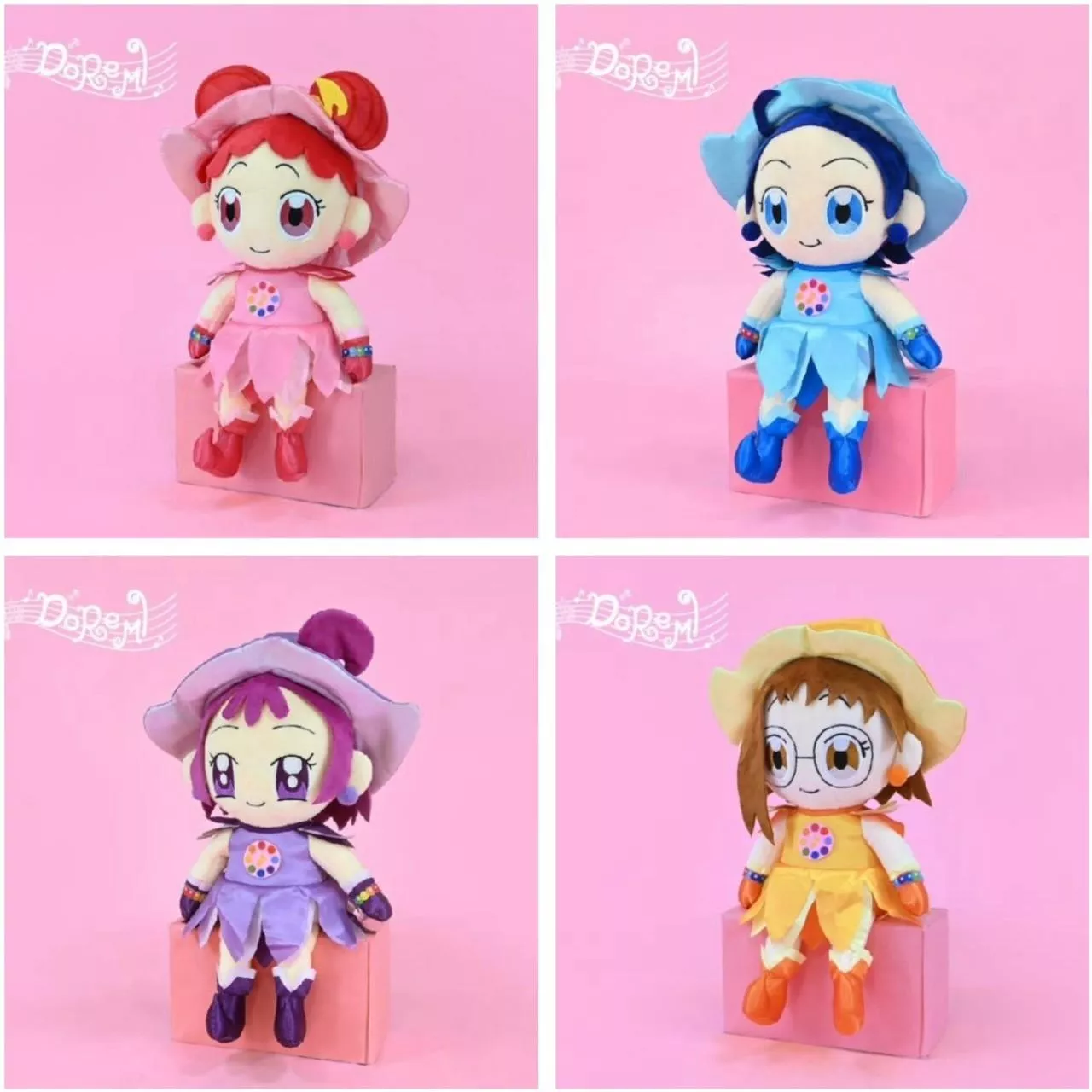 ၄၃┋TW/ing#小魔女DoReMi#音符/羽月/小愛/DoReMi#12：娃偶公仔扭蛋盒玩佈景擺飾品(約12吋)。