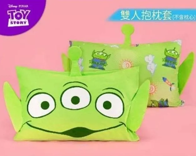 ၄၃┋TW/ing#迪士尼#玩具總動員#三眼怪#綠：枕頭套兩件組(約68x47cm)。