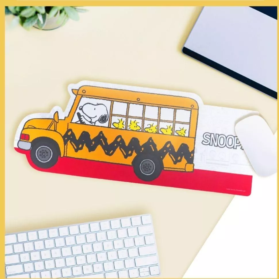 ၄၃┋TW/ing#史努比#校車#大#黃：滑鼠墊(約60x25cm)。