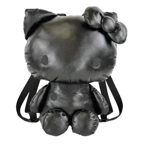 ၄၃┋JP#三麗鷗#凱蒂貓#布偶型#黑：背包(約40×36×20cm)。