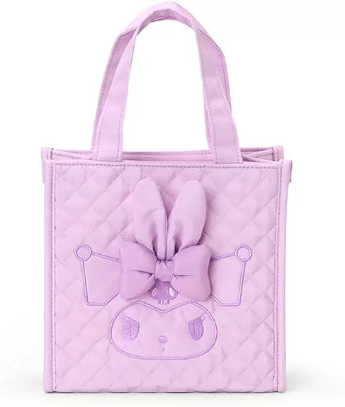 ၄၃┋JP#三麗鷗#酷洛米#彈簧兔#紫：手提袋兩件組(約21×9×20cm柄30cm)。