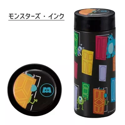 ၄၃┋JP#皮克斯#迪士尼#怪獸大學#門#黑：不鏽鋼，水瓶水壺罐(約5.6×13.8cm/保温58度以上(6時)保冷12度以下(6時)/0.2L)。