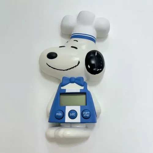 ၄၃┋JP#史努比#廚師風#藍：計時器(約7.3×2.5×13cm)。