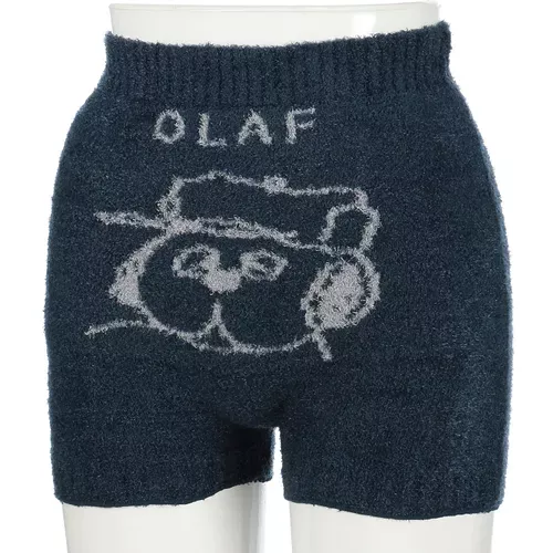 ၄၃┋JP#史努比#奧拉夫#毛絨款#成人/女生#藍：短褲子(M~L)。