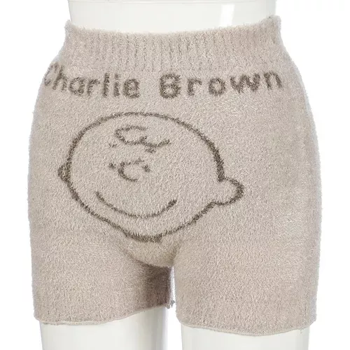 ၄၃┋JP#史努比#查理布朗#毛絨款#成人/女生#米：短褲子(M~L)。