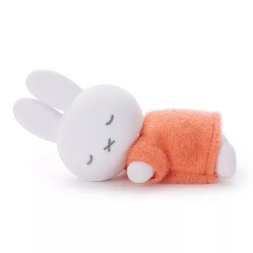 ၄၃┋JP#米飛兔#趴睡風#植絨款#橘子色：公仔扭蛋盒玩佈景擺飾品兩件組(約W85×H50×D50mm)。