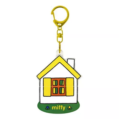 ၄၃┋JP#米飛兔#房屋子#黃：公仔扭蛋盒玩佈景擺飾品鎖扣鑰匙圈吊飾組(約H74×W53×D8mm)。