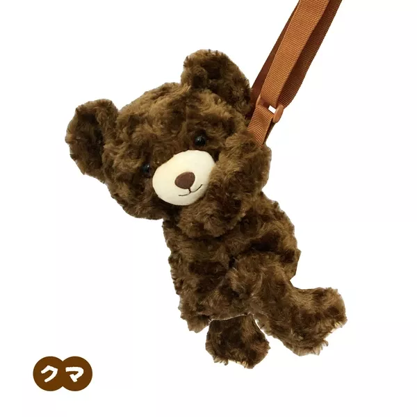 ၄၃┋JP#熊#布偶型#咖：手提肩背包(約27x13x12cm)。