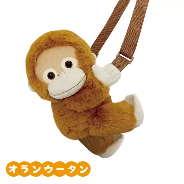 ၄၃┋JP#猩猩#布偶型#咖：手提肩背包(約30x24x12cm)。