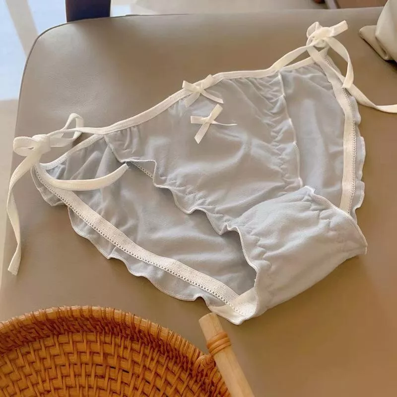 ☻｜JP#小蝶結#成人/女生#綁帶款#灰：內褲十二件組(FREE)。