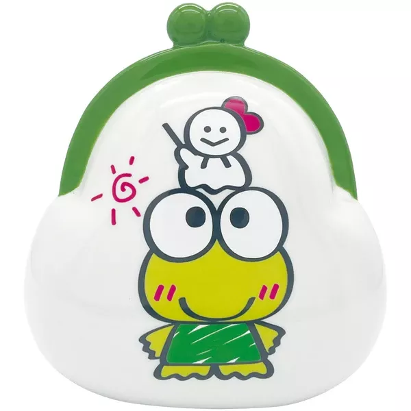 ☻｜JP#三麗鷗#大眼蛙/晴天娃娃#復古零錢包#綠：存錢筒(約W10.7×D6.1×H11cm)。