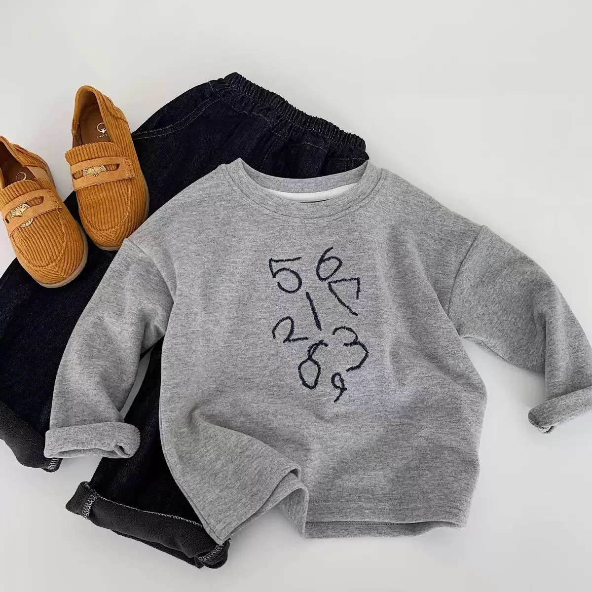 ☻｜JP#數字風#兒童/小北鼻#長袖款#鐵：衣服(90/100/110/120/130/140)。