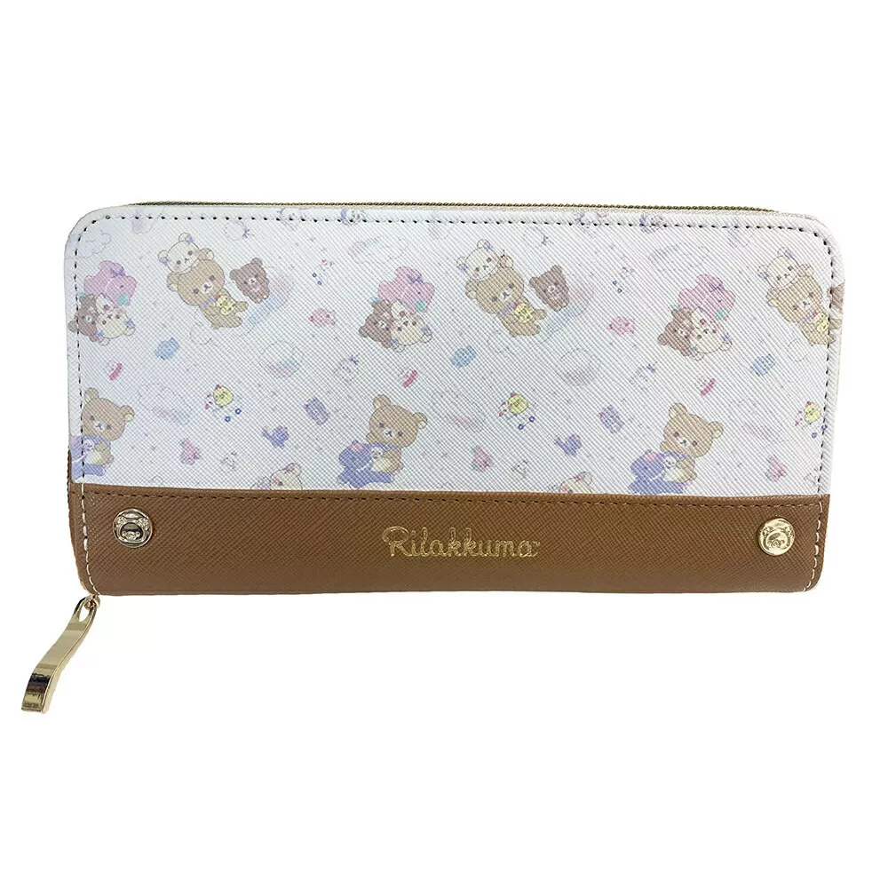 ☻｜JP#SANX#懶懶熊/拉拉熊#棉花雲#咖：皮夾長錢包(約W195×H95×D20mm)。