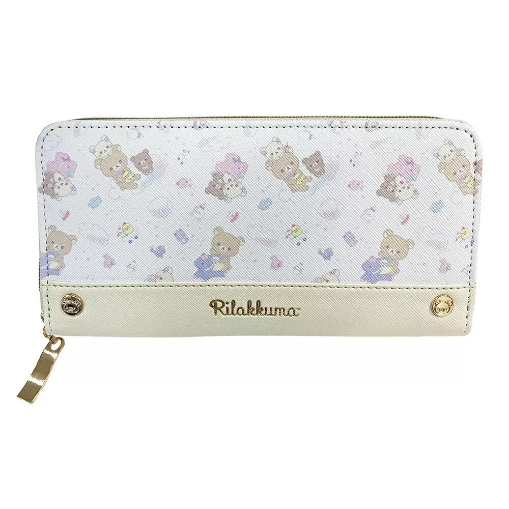 ☻｜JP#SANX#懶懶熊/拉拉熊#棉花雲#米：皮夾長錢包(約W195×H95×D20mm)。