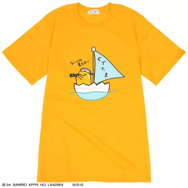 ☻｜JP#三麗鷗#蛋黃哥#帆船/B#成人/女生#短袖款#黃：衣服(M)。