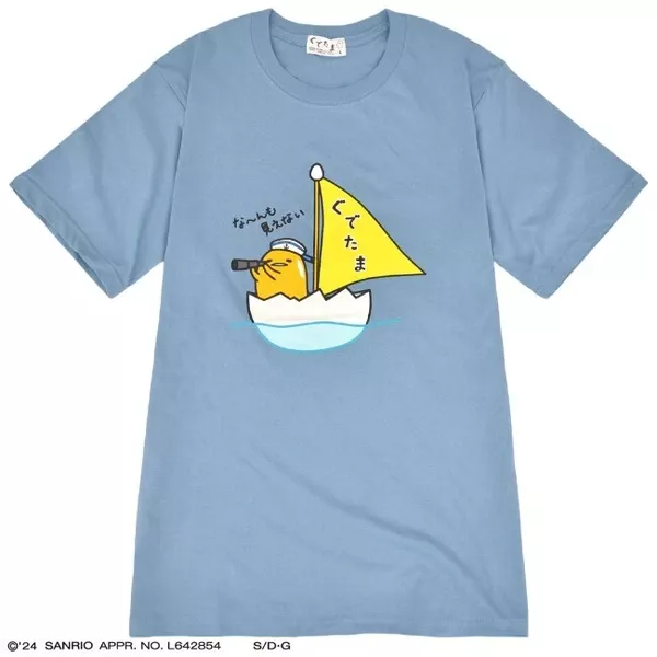 ☻｜JP#三麗鷗#蛋黃哥#帆船/B#成人/女生#短袖款#藍：衣服(L)。
