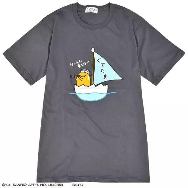 ☻｜JP#三麗鷗#蛋黃哥#帆船/B#成人/女生#短袖款#灰：衣服(LL)。