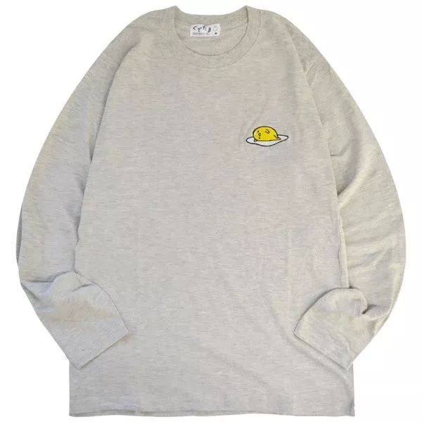 ☻｜JP#三麗鷗#蛋黃哥#A/側睡#成人/女生#長袖款#灰：衣服(L/LL)。