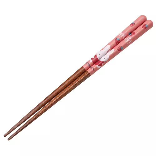 ☻｜JP#米飛兔#草莓#廚具/餐具#粉：木，筷子兩雙組(約21.0cm)。
