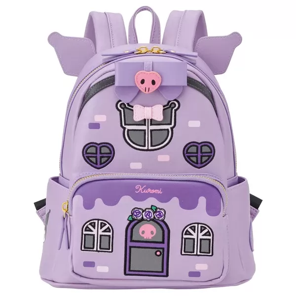☻｜JP#三麗鷗#酷洛米#迷你屋#紫：書背包(約24×16.5×28cm)。