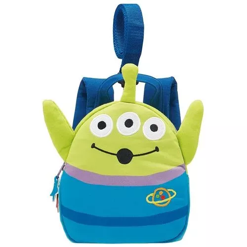 ☻｜JP#皮克斯#迪士尼#玩具總動員#三眼怪#兒童/小北鼻#男孩/女孩#藍綠色：書背包(約200×180×80mm)。