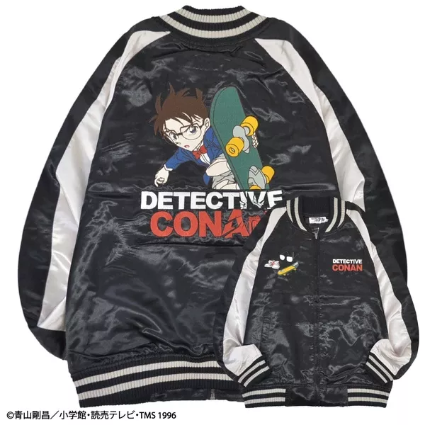 ☻｜JP#名偵探柯南#滑板#成人/女生/男生#長袖#銀黑色：夾克/外套(L)。