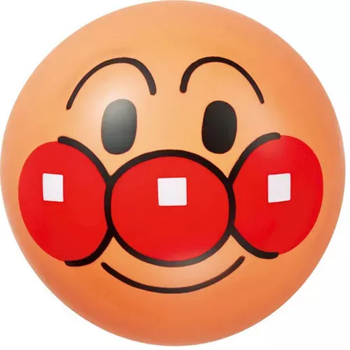 ☻｜JP#麵包超人#臉譜#球#膚粉色：遊戲玩具兩件組(約13cm)。