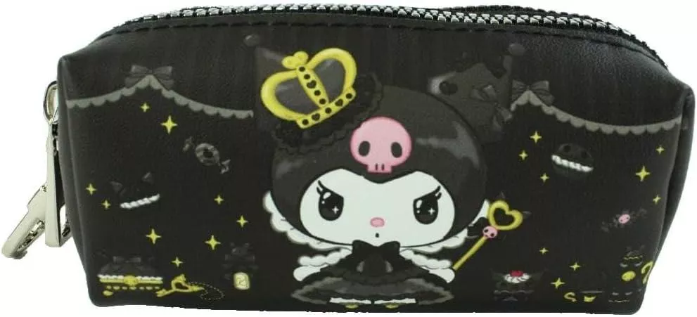 ☻｜JP#三麗鷗#酷洛米#皇冠#20th#黑：鑰匙/收納包，兩件組(約H4.5×W10×4.5cm)。