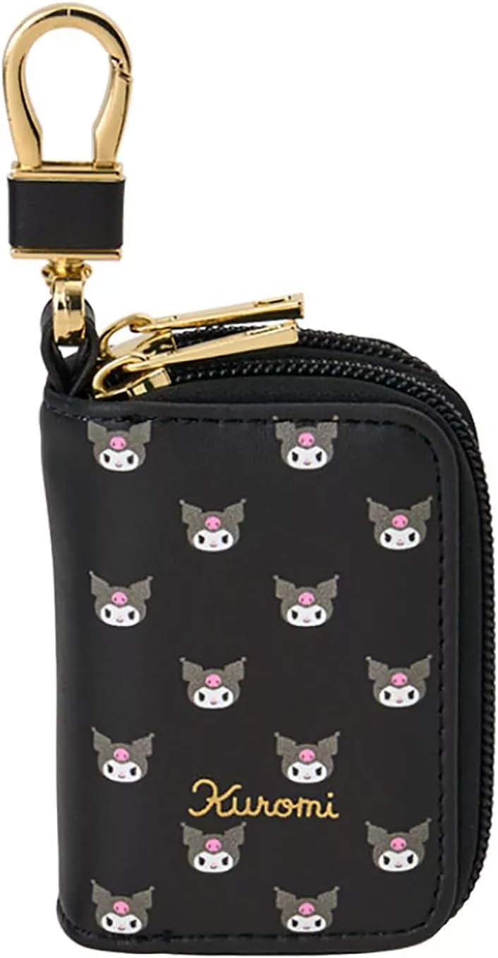☻｜JP#三麗鷗#酷洛米#小臉譜#黑：鑰匙/收納包(約H4.5×W10×4.5cm)。