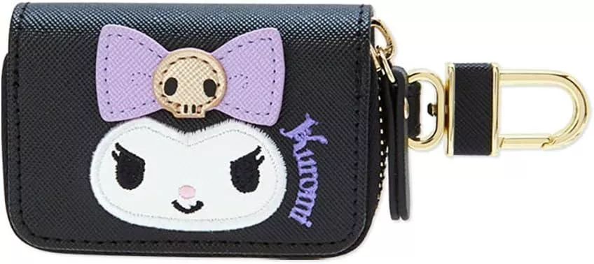 ☻｜JP#三麗鷗#酷洛米#大臉譜#黑：鑰匙/收納包(約5×2×13cm)。