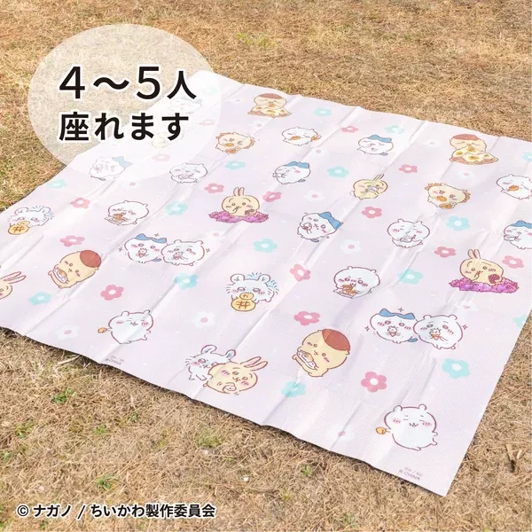 ☻｜JP#吉伊卡哇/Chiikawa#野餐#粉#大：地墊/萬用墊(約180×180cm)。