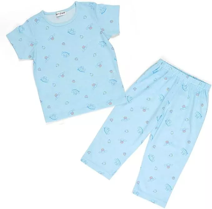 ☻｜JP#三麗鷗#大耳狗#甜點風#兒童#短袖#藍：睡居/衣褲套裝組(110)。