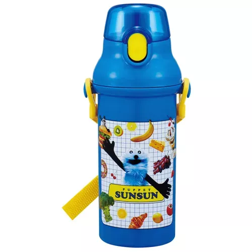 ☻｜JP#帕比順順/PUPPETSUNSUN#水果風#藍：直飲式/水瓶水壺罐(約9.5×7.9×21cm/480ml)。
