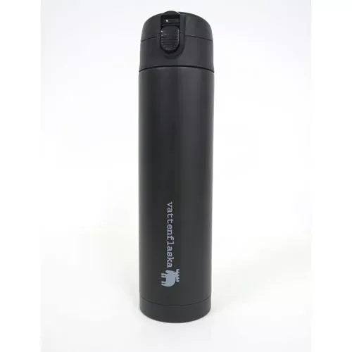 ☻｜JP#Moz#黑：不鏽鋼，直飲式/水瓶水壺罐(約6×25cm/保温68度以上(6時)保冷10度以下(6時)/450ml)。