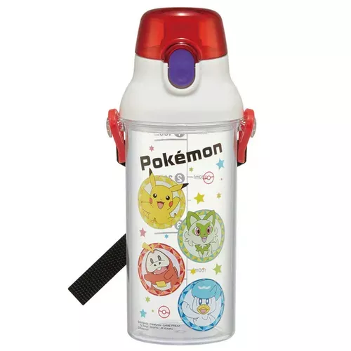 ☻｜JP#神奇寶貝/寶可夢#紅白色：直飲式/水瓶水壺罐(約95×79×210mm/480ml)。