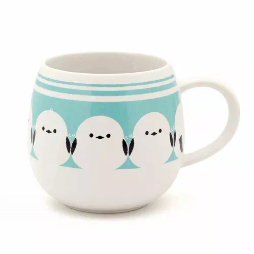 ☻｜JP#銀喉長尾山雀#陣#綠：陶瓷，馬克杯兩件組(約9.5×12.8×H8.5口径7.3cm)/350ml)。