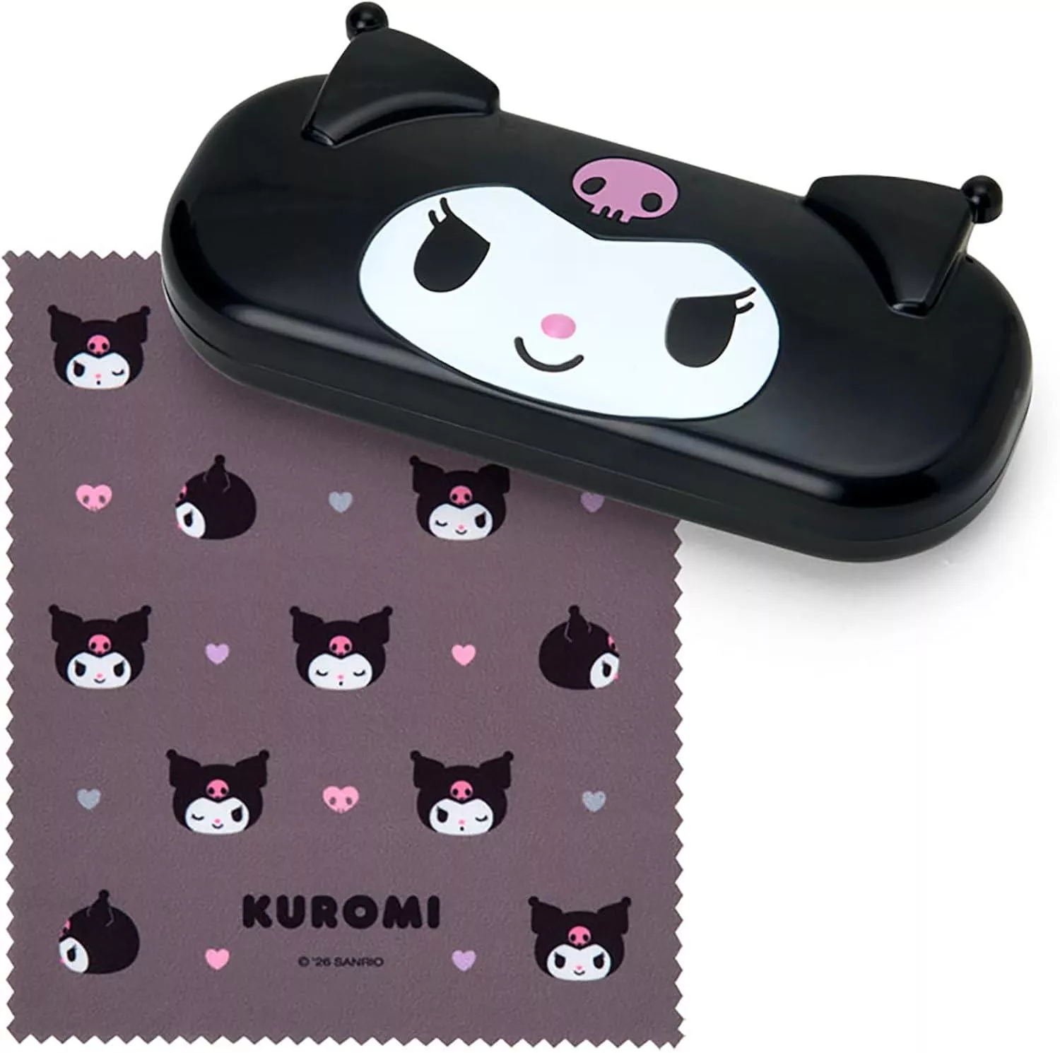 ☻｜JP#三麗鷗#酷洛米#淺藍色：眼鏡盒(約15×7.5×3.5cm/鏡布約15×17.5cm)。