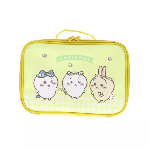 ☻｜JP#吉伊卡哇/Chiikawa#花頭圈#黃：收納包(約W24.5×H17×D7.5cm)。