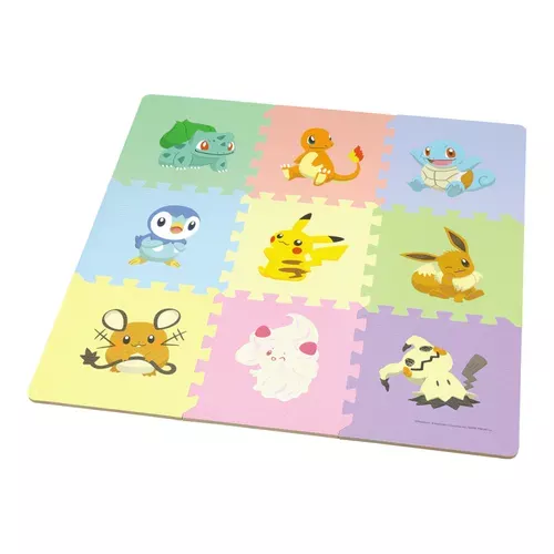 ☻｜JP#神奇寶貝/寶可夢#精靈#彩：地墊/巧拼組(單片約29.5×29.5×1cm/合成時86.5×86.5×1cm)。
