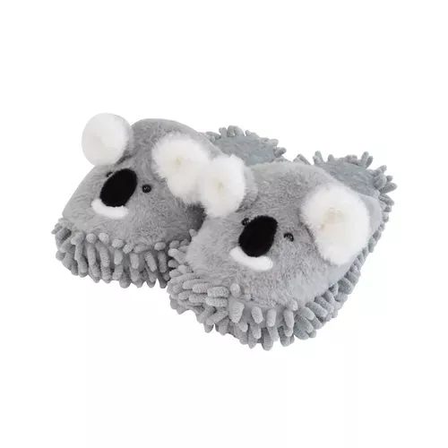 ☻｜JP#MOFUZOO#無尾熊#灰：拖地鞋/室內鞋(約W15×D30×H12cm/約23~24cm)。