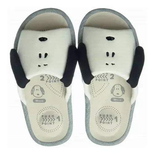 ☻｜JP#史努比#大頭風#灰：舒理鞋/室內鞋(約22~24cm)。