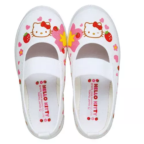 ☻｜JP#三麗鷗#凱蒂貓#兒童#白：步鞋/室內鞋(16/17/18cm)。