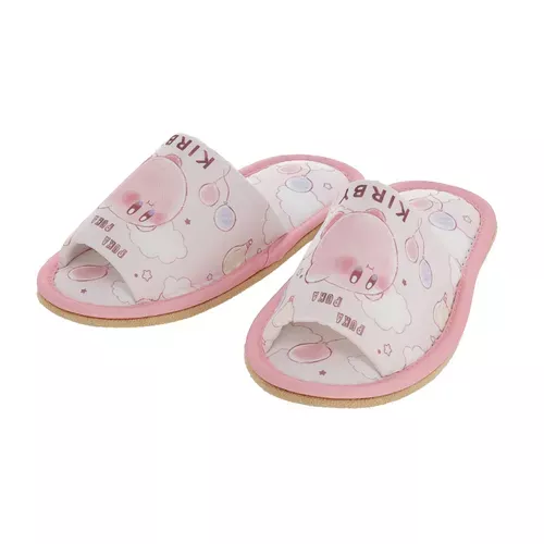 ☻｜JP#任天堂#星之卡比#棉花雲#粉：室內鞋兩雙組(約22~24cm)。