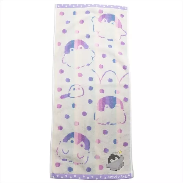 ੴ ｜JP#正能量企鵝/KoupenChan#藍紫色：毛巾兩件組(約340×800mm)。