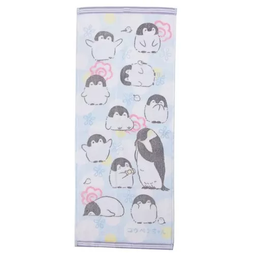 ੴ ｜JP#正能量企鵝/KoupenChan#花朵#藍：毛巾兩件組(約340×800mm)。
