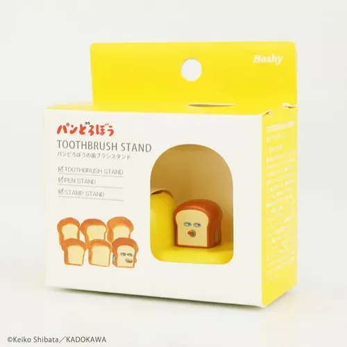 ੴ ｜JP#麵包小偷#黃：牙刷架兩件組(約W6.5×D3.5×H2.4cm)。