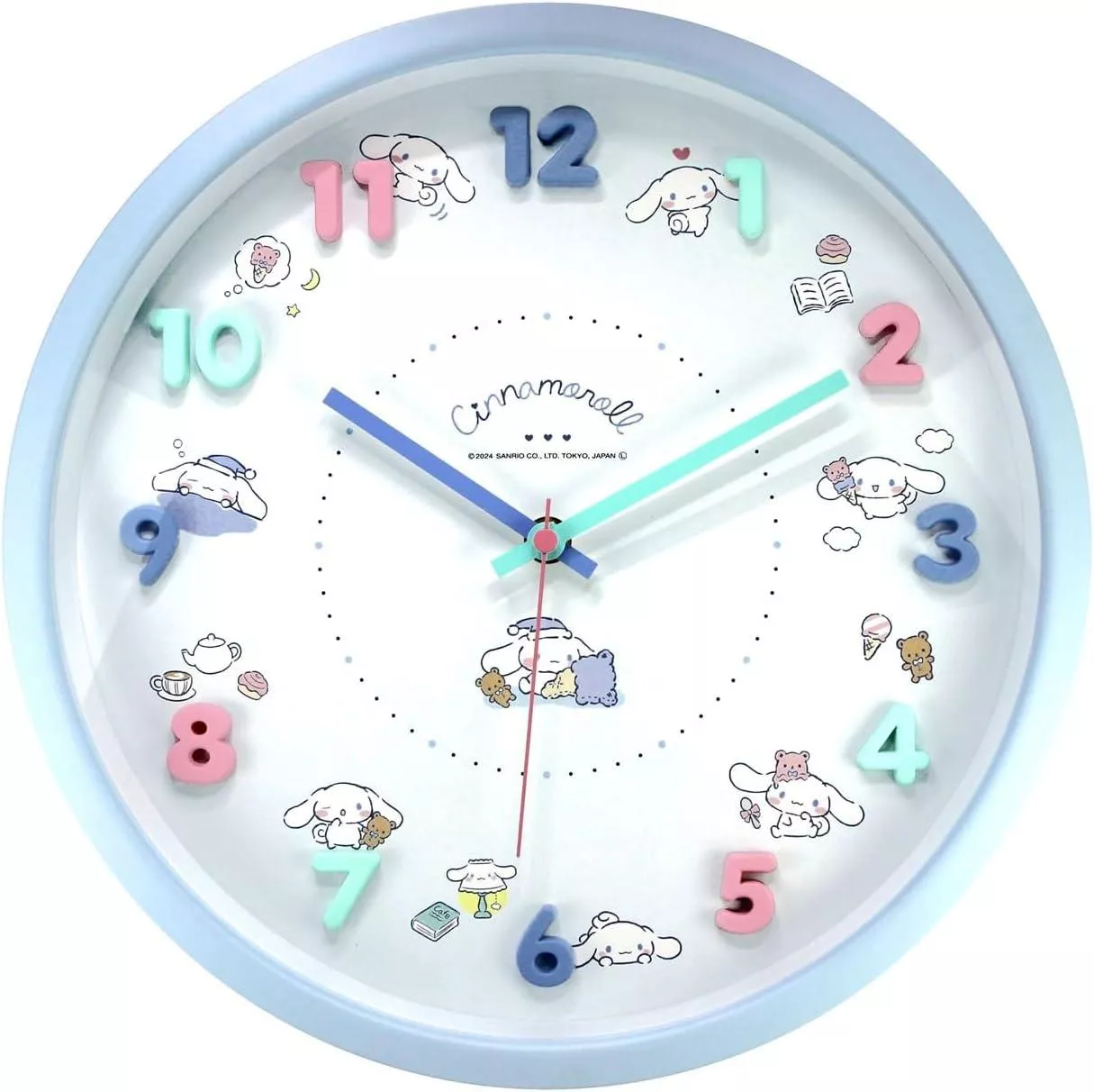 ੴ ｜JP#三麗鷗#大耳狗#晚安#藍：掛時鐘(約H30×D4.5cm)。