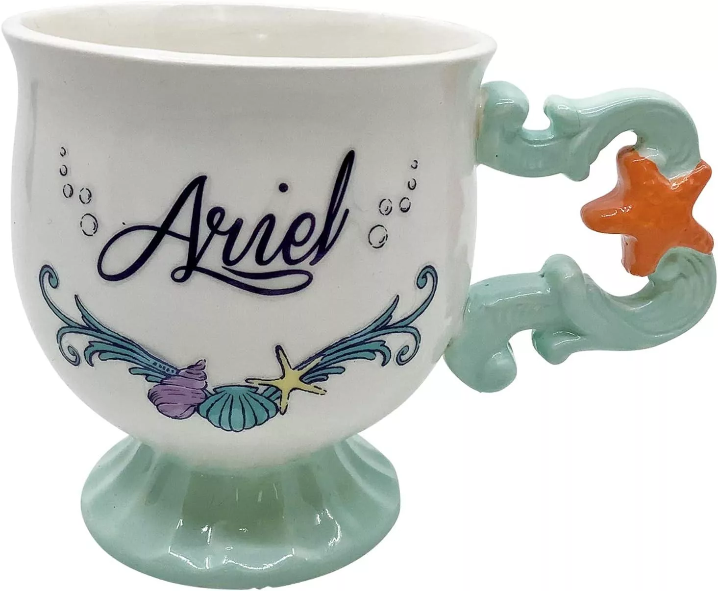 ੴ ｜JP#迪士尼#小美人魚#海世界#白：陶瓷，馬克杯(約16×17×1.5cm)。