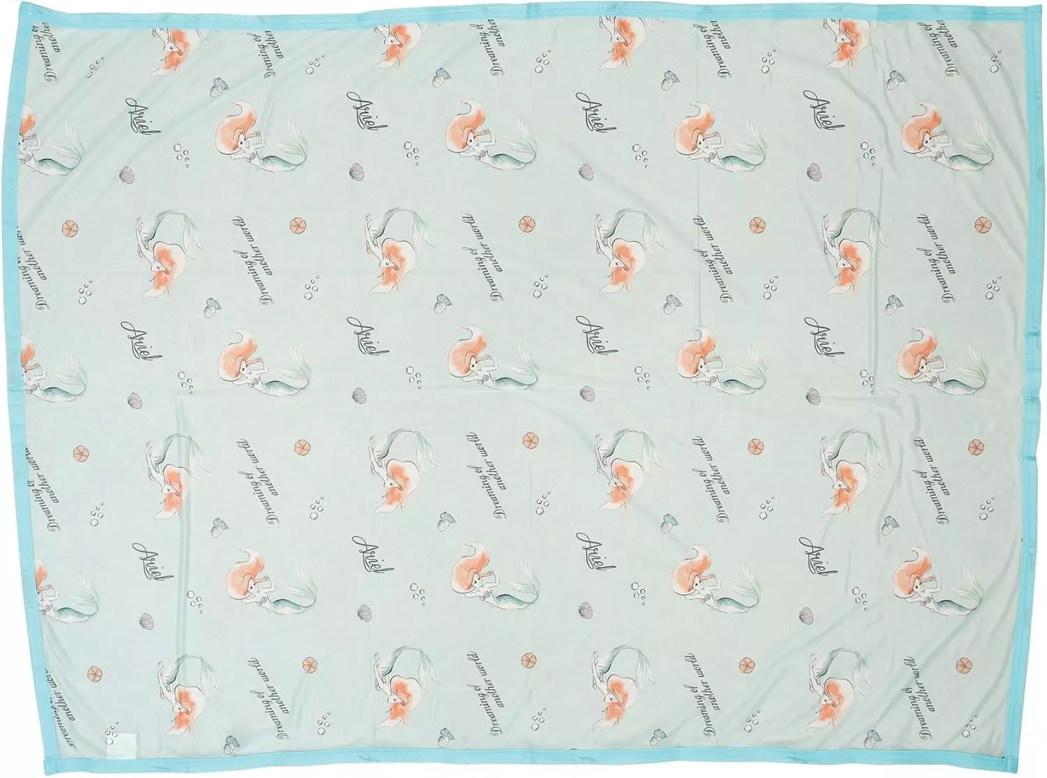 ੴ ｜JP#迪士尼#小美人魚/愛麗兒#貝殼海#藍：涼被子(約100×140cm)。