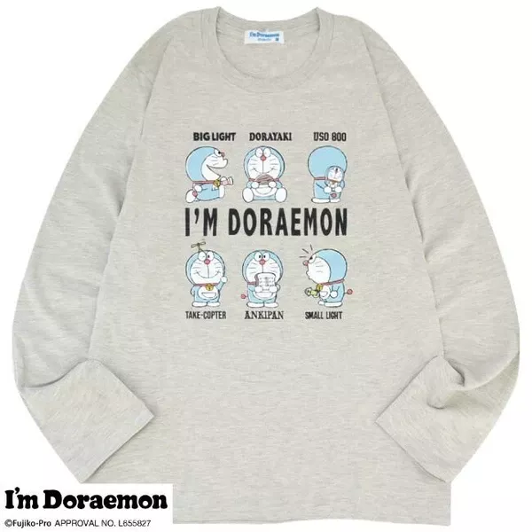 ੴ ｜JP#哆啦A夢#六#成人/女裝/男裝#長袖#灰#B：衣服(L/LL)。